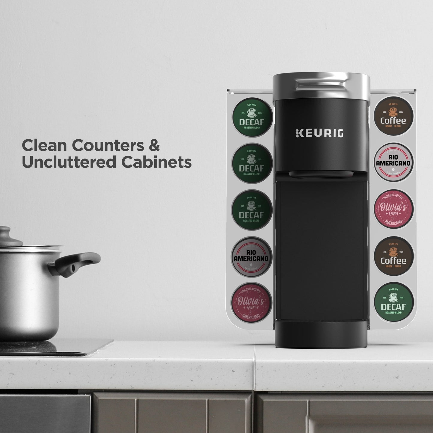 K Cup Organizer 10 Pod Space Saving Acrylic