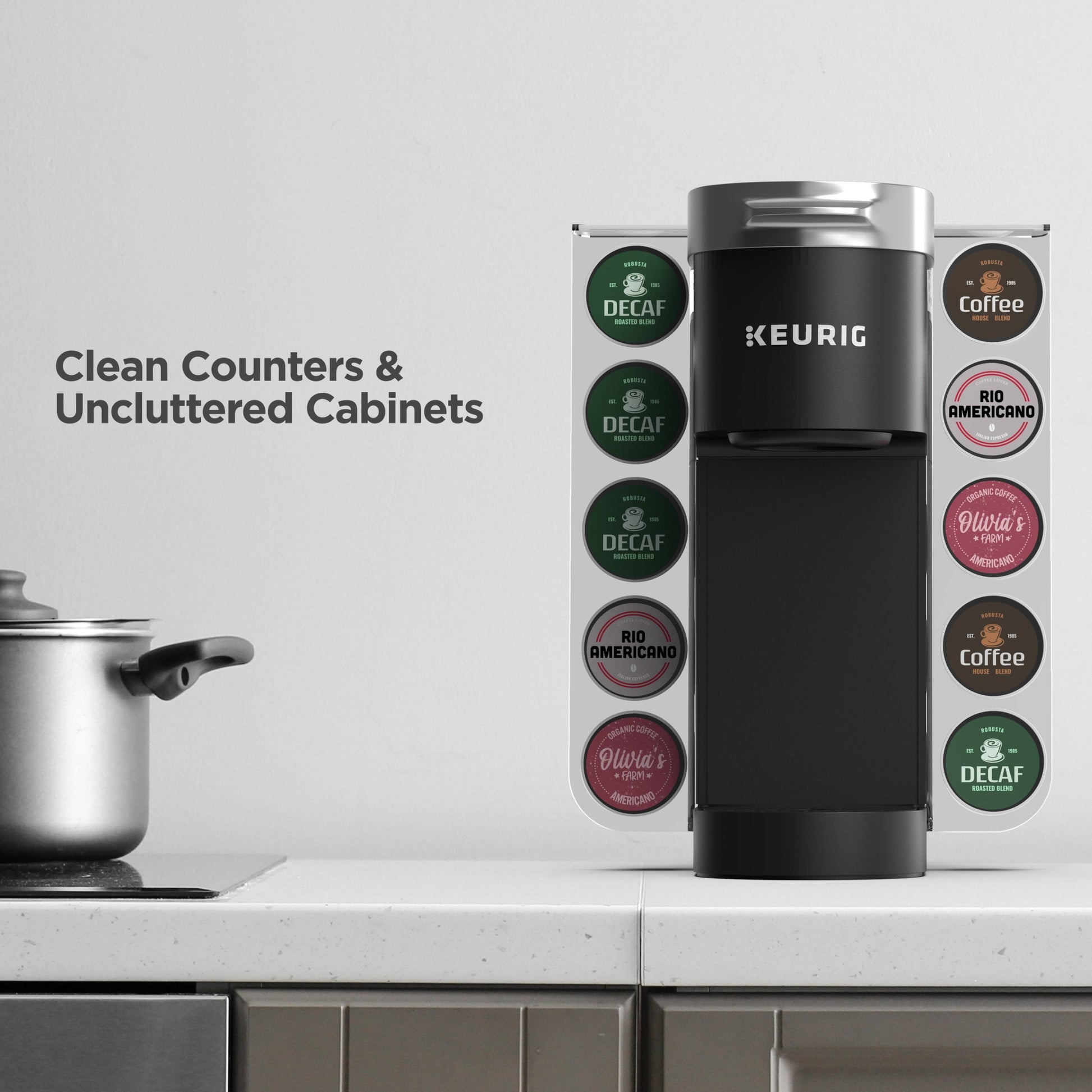 K Cup Organizer 10 Pod Space Saving Acrylic